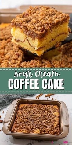 Crunchie Cookies, Sourcream Coffeecake, Hojarascas Recipe, The Best Coffee Cake, Sour Cream Coffee Cake Recipe, Best Coffee Cake, Mindful Mom, Cinnamon Desserts, Crumb Coffee Cakes