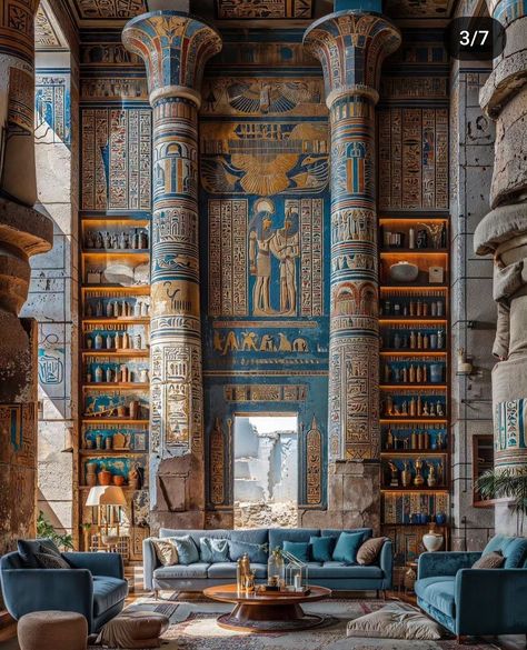 Egyptian Bedroom, Egyptian Furniture, Modern Tropical House, Egyptian Inspired, Egyptian Style, Luxury Bedroom Design, Vintage Background, Ancient Egyptian Art, Beautiful Dark Art