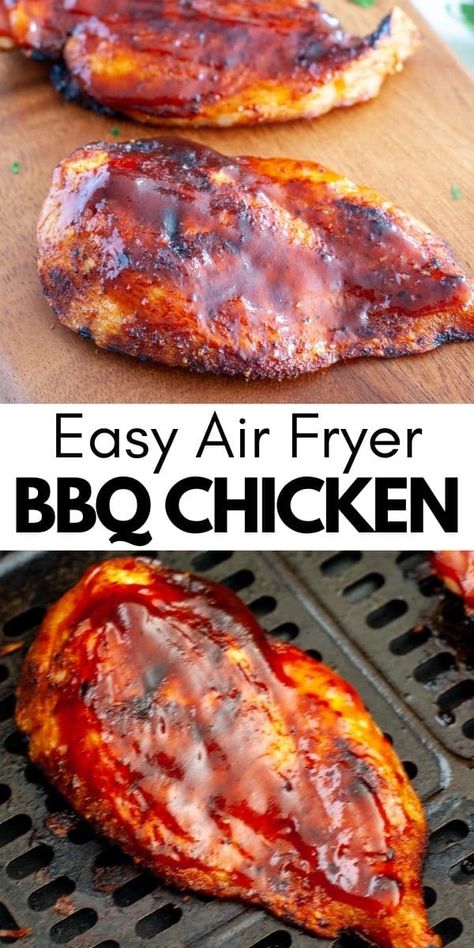 Air Fryer Bbq Chicken, Air Fryer Recipes Chicken Breast, New Air Fryer Recipes, Air Fryer Recipes Snacks, Bbq Chicken Breast, Cooks Air Fryer, Air Fried Food, Air Fryer Oven Recipes, Air Fry Recipes