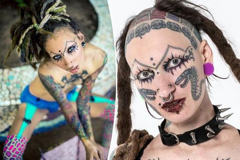 Lobotomy Tattoo, Full Body Tattoos For Women, Aztec Warrior Tattoo, Body Modification Piercings, Body Armor Tattoo, Heavily Tattooed, Aztec Tattoos, Airplane Seats, Christ Tattoo