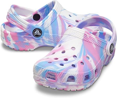 Marble Crocs, Tie Dye Crocs, Toddler Crocs, White Crocs, Pink Crocs, Disney With A Toddler, Clogs And Mules, Crocs Clogs, Crocs Classic Clogs