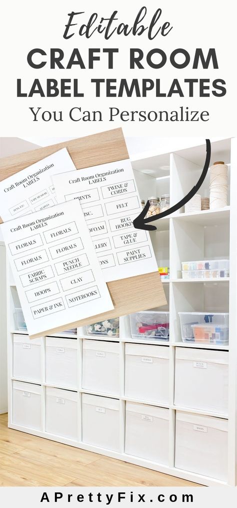 Get these FREE editable organization label templates to organize your craft room. This FREEBIE includes project lists, inventory lists, wish lists and other printables for your creative space. Organization Labels, Free Label Templates, Drawer Labels, Craft Label, Storage Labels, Film Logo, Organizing Labels, Labels Printables Free, Small Space Organization