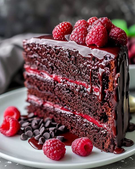 Decadent Chocolate Raspberry Cake: A Sweet Symphony If you’re looking for the perfect blend of rich chocolate and vibrant raspberry flavors, this Chocolate Decadence Cake is your answer. Whether it’s ... Read more Raspberry Chocolate Cake, Raspberry Layer Cake, Chocolate Decadence, Cake Raspberry, Bolo Red Velvet, Chocolate Raspberry Cake, Chocolate Cheese, Raspberry Cake, Decadent Chocolate