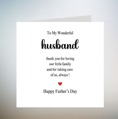 Happy Fathers Day To My Husband, Husband Fathers Day Card, Fathers Day Card For Husband, Best Dad And Husband, Partner Fathers Day Gift 6x6 Happy Fathers Day To My Husband, Fathers Day To My Husband, Fathers Day Card For Husband, Card Fathers Day, Birthday Wish For Husband, Card For Husband, Happy Birthday Quotes For Friends, Fathers Day Card, To My Husband