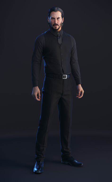 ArtStation - John Wick Updated, Ismael Ramos Baba Jaga, Keanu Reeves John Wick, Black Suit Men, Designer Suits For Men, Fashion Suits For Men, Herren Outfit, Black Suit, Wedding Suits Men, Mens Fashion Suits