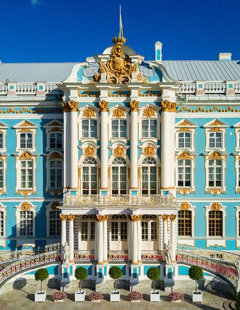 Palaces & Parks | Tsarskoe Selo State Museum and Heritage Site Tsarskoe Selo, Catherine Palace, Beautiful Countries, Catherine The Great, Saint Petersburg Russia, Baroque Architecture, Classical Architecture, Petersburg Russia, Room Pictures