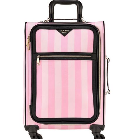 Keep Calm And Carry On. Keep Your Getaway Essentials Packed And Organized With This Rolling Carry-On Suitcase. In An Exotic Croc-Embossed Finish. Main Pocket Fits: Multiple Outfits, A Beauty Bag And All Getaway Essentials 1 Exterior Zip Pocket 1 Interior Mesh Zip Pocket 2 Interior Mesh Side Wall Pockets Measures: 14” L X 8” D X 21.25” H Imported Nylon And Polyurethane Victoria Secret Duffle Bag, Luxury Suitcase, Jewelry Travel Bag, Pink Suitcase, Black Duffel Bag, Cute Suitcases, Pink Duffle Bag, Travel Bag Set, Vs Pink Bras