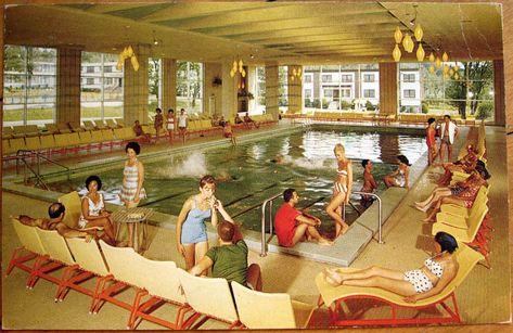 Back to the Borscht Belt: Exploring the Ruins of another Doomed Resort Hotel Vintage Pool Parties, Catskill Resorts, Row Boats, Vintage Hotels, The Pines, Hotel Motel, Indoor Swimming, Indoor Swimming Pools, White Sand Beach