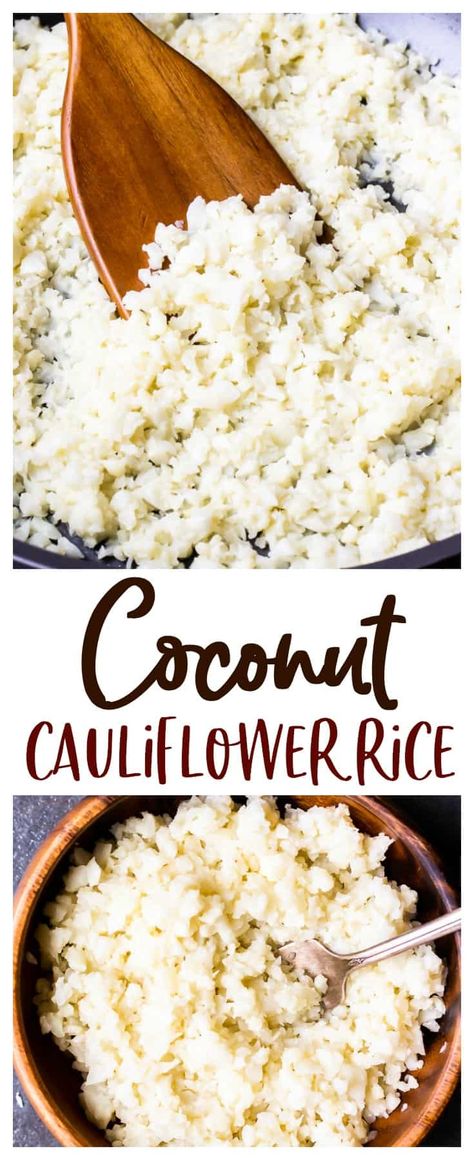 Coconut Cauliflower Rice, Coconut Cauliflower, Low Carb Rice, Cauliflower Rice Recipe, Delicious Rice, Fantastic Recipes, Cook Rice, Cauliflower Rice Recipes, Rice Side Dishes