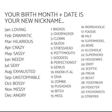 Fred+Angi Mornings on Instagram: “What’s your new nickname? 😂👇🏽” Goofy Nicknames, Silly Nicknames, Funny Nicknames, Instagram Emoji, Female Pose Reference, Origami Crafts, Birth Month, Paper Crafts Diy, Crafts Diy