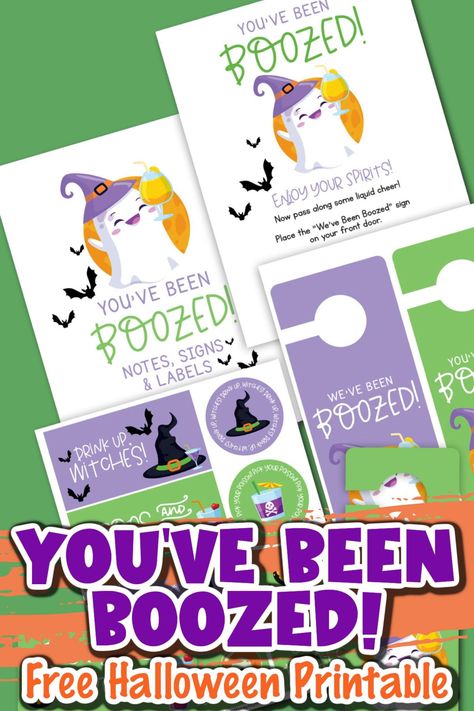 This You’ve Been Boozed free printable is the perfect way for grownups to have a little Halloween fun. Just download the Halloween printable, then surprise your friends and neighbors with a boozy treat (no tricks needed!). You've Been Boozed Free Printable, You've Been Boozed, Fun Wine Glasses, Halloween Friends, Fun Money, Free Printable Tags, Boo Ghost, Halloween Printable, Halloween Drinks