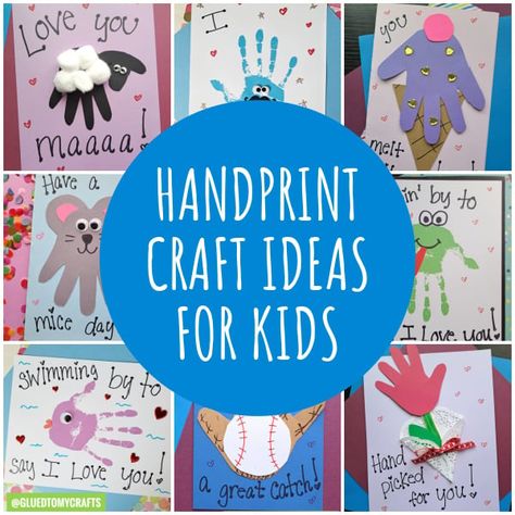 Handprint Card Ideas For Kids To Make Today Mustache Cards, Handprint Cards, Baseball Mitt, Fishing Cards, Summer Craft, Craft Ideas For Kids, Kids Create, Lucky To Have You, Papa Bear