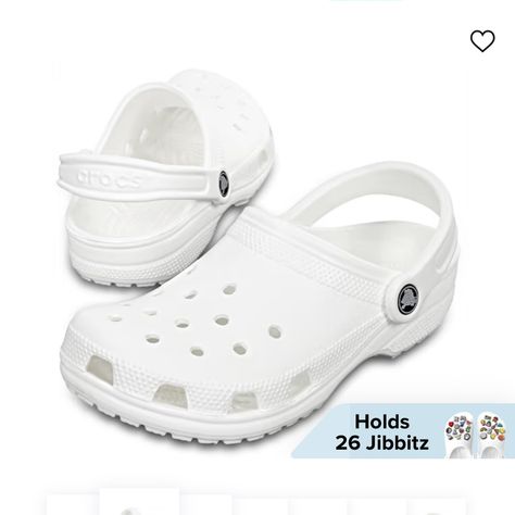 Medium Heel Shoes, White Clogs, White Crocs, Crocs Clog, Comfort Shoe, Crocs Classic Clogs, Clog Sandals, Women's Crocs, Crocs Shoes