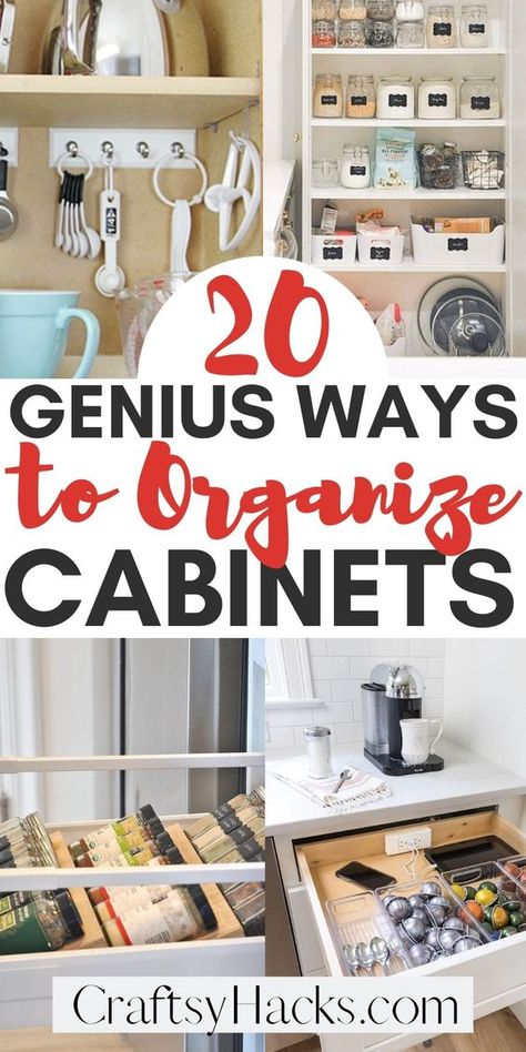 Organize Cabinets, Kitchen Cabinet Organization Layout, Kitchen Cupboard Organization, Kitchen Cabinet Organization Ideas, Kitchen Storage Hacks, Small Kitchen Organization, House Organisation, Kitchen Organization Pantry, Kitchen Organization Diy