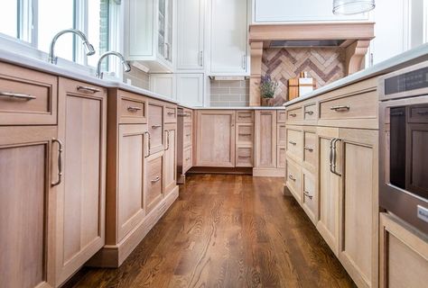 Quarter sawn white is in a class all by itself and nothing like traditional oak cabinets. Glass Front Cabinet, White And Wood Kitchen, White Oak Kitchen Cabinets, White Oak Kitchen, Quarter Sawn Oak, Quarter Sawn White Oak, Oak Kitchen Cabinets, Glass Front Cabinets, Oak Kitchen