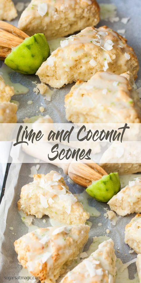 Lime Breakfast, Making Scones, Scones Breakfast, Coconut Scones, Easy Scone, Tropical Breakfast, How To Make Scones, Scones Recipe Easy, Scones Easy