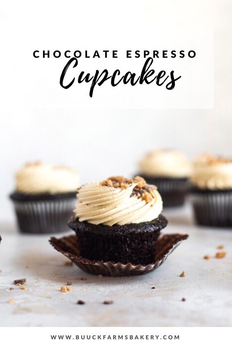 Elegant Chocolate Cupcakes, Chocolate Espresso Cupcakes, Chocolate Coffee Cupcakes, Toffee Cupcakes, Espresso Cupcakes, Tasty Cupcakes, Martini Party, Espresso Recipes, Cupcake Queen