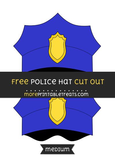 Free Police Hat Cut Out - Medium Size Printable Police Hat Template Free Printable, Police Hat, Computer Paper, Diy Hat, Black Accents, Program Design, Cut Outs, Fall Halloween, Beading Patterns