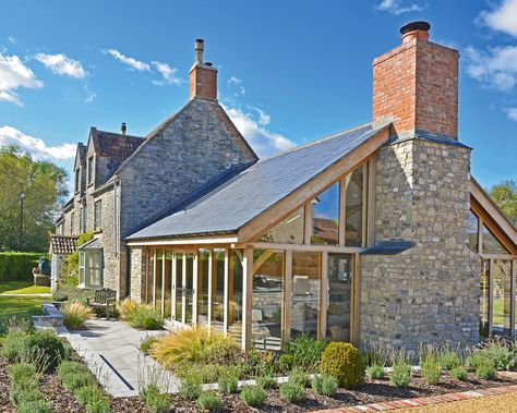 House extension ideas: 10 best designs to reinvent your home | Homes & Gardens | Orangery Conservatory, Oak Framed Extensions, Orangery Extension, Cottage Extension, Conservatory Kitchen, Garden Room Extensions, Oak Framed Buildings, Magazine Feature, Roof Lantern