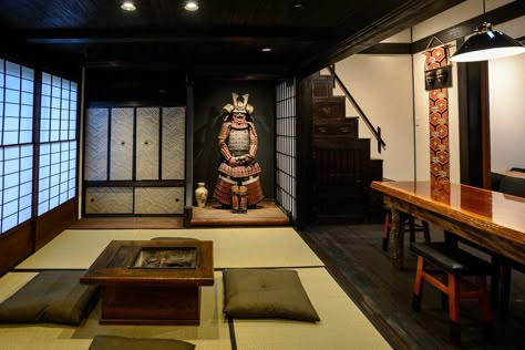 Samurai Kevin Fantasy Interior, Traditional Japanese Home, Japanese Home Design, House Concept, Japanese Style House, Japan Architecture, Japanese Room, Japanese Home Decor, Interior Design Dining Room