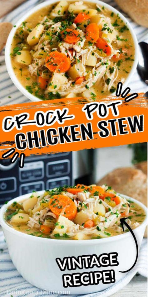 Ww Crock Pot Chicken Recipes, Chicken Vegetable Soup Recipes Crockpot, Crock Pot Chicken Potato Soup, Chicken Potato Soup Crockpot, Chicken And Potatoes Crock Pot, Crock Pot Chicken Stew, Healthy Chicken Stew, Healthy Crock Pot Chicken, Chicken Soup Recipes Crockpot