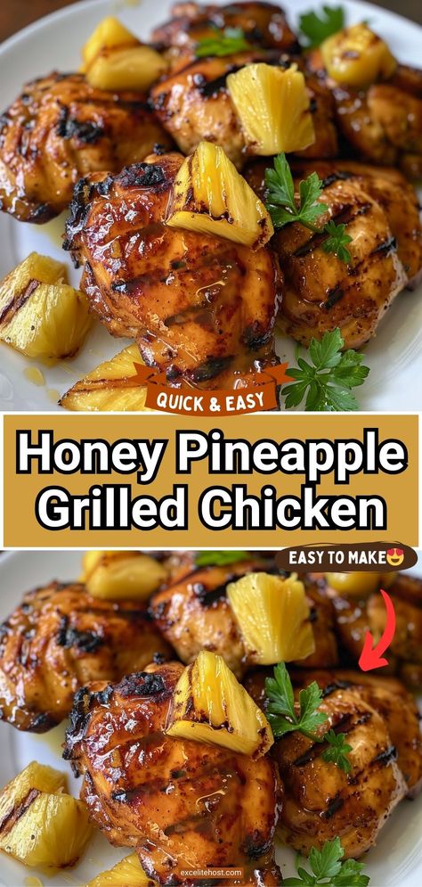 Ingredients: 4 boneless, skinless chicken breasts 1 cup pineapple Pineapple Chicken Breast, Grilled Pineapple Chicken, Grilled Chicken Breast Recipes, Pineapple Chicken Recipes, Grilled Chicken Marinade, Dinner Quick, Easy Chicken And Rice, Easy Grilled Chicken, Bonfire Party