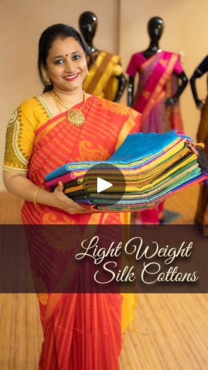 Light Weight Silk cottons | Prashanti | Order online @ https://www.prashantisarees.in/collections/light-weight-silk-cotton-sarees/availability_in-stock

Prashanti sarees is a trailblazer in... | By Prashanti | Hello all, welcome to
Prashanti. This is Brinda. Light weight silk cottons by
Prashanti is a very unique range of silk cottons
collections. These sarees are slightly different from the
traditional silkcottonsarees. Very very lightweight with
modern and contemporary designs that suits the younger
generation. These sarees are a mix of pure silk by cotton. All
these sarees carry 60% pure silk and 40% cotton. Very
lightweight gives a comfort drape carries the richness of
silk and the comfort of cotton when you drape these sarees.
All the sarees that I am going to show you today are pure Light Weight Silk Sarees, Cotton Saree Look Modern, Pure Cotton Sarees, Blue Combination, Cotton Sarees Online, Silk Cotton Sarees, Contemporary Designs, Cotton Sarees, Saree Look