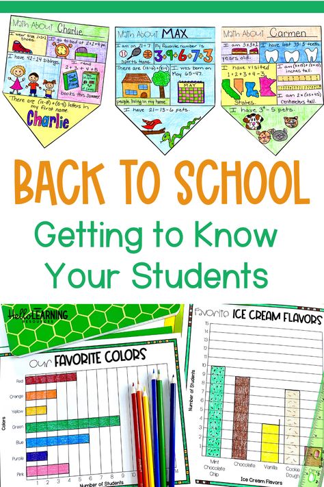 Get to know your class with these ideas for back to school activities! Make back to school prep and planning a little easier by gathering get to know you activities from this article by Hello Learning. These first week of school activities are perfect for a 4th grade or 5th grade classroom. Kids will love that you want to get to know your class! Click to get some new ideas for your back to school plans! Get To Know You 2nd Grade, 5th Grade 1st Day Of School, Grade 3 First Week Of School, Back To School Crafts For 3rd Grade, Beginning Of The Year Activities 4th, 3rd Grade Get To Know You Activities, Grade 5 First Week Activities, Grade 2 First Week Of School, First Day Get To Know You Activities