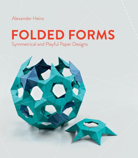 In this follow-up to his first book, Folding Polyhedra, Alexander Heinz introduces eight more paper-folding models. Most of these models are easy to assemble from a combination of folded triangles, squares, pentagons, and hexagons, which are assembled in a symmetrical modular way, allowing you to create more than 60 forms by using and combining the different folded-paper models. The models presented in this book use a mathematical geometric folding technique that Alexander Heinz developed ... Triangle Paper Craft, Square Paper Origami, Paper Sculpture Techniques, Origami Geometric Shapes, Paper Folding Designs, Fun Origami, Paper Folding Techniques, Folding Structure, Origami Shapes