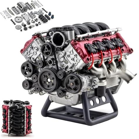 PRICES MAY VARY. 【Mini V8 Engine Kits That Runs】The cison V8 engine kit is a highly detailed model that replicates the iconic V8 engine with precision and accuracy. It is designed to provide an authentic experience for enthusiasts who appreciate the power and beauty of these engines 【Mini V8 Engine Kits That Runs】Unlike other static models, this cison V8 engine kit is fully functional and can actually run. With its miniature size, it offers a unique opportunity to witness the inner workings of a Model Engine Kits, Internal Combustion Engine, Nitro Engine, Hobbies For Adults, Stirling Engine, Rc Hobbies, Model Building Kits, Combustion Engine, V8 Engine