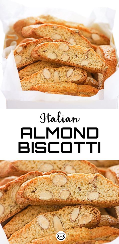 These super crunchy almond biscotti are so easy to make, they last up to 2 weeks and are perfect to give as a homemade Christmas gift! #biscotti #Italiancantuccini #biscottirecipeeasy #biscotticookies #biscottialmond #cantucci #cantuccinirecipeitalian Almond Anise Biscotti Recipe, Anise Biscotti Recipe, Cantuccini Recipe, Anise Biscotti, Biscotti Recipes, Almond Biscotti Recipe, Anise Cookies, Homemade Christmas Gift, Almond Biscotti