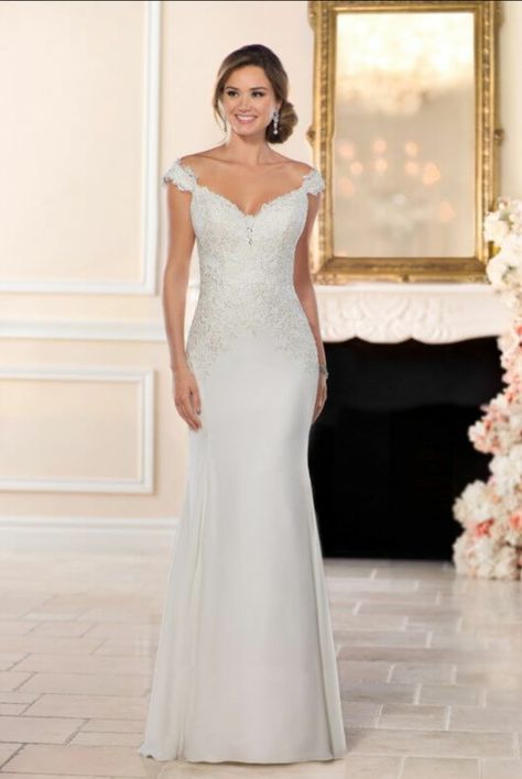 Stella York 6477 Column Wedding Dress, Stella York Wedding Dress, Wedding Dresses Mermaid, Unconventional Wedding Dress, Wedding Dress With Lace, Stella York, Dresses Mermaid, Wedding Dress Trends, Dress With Lace