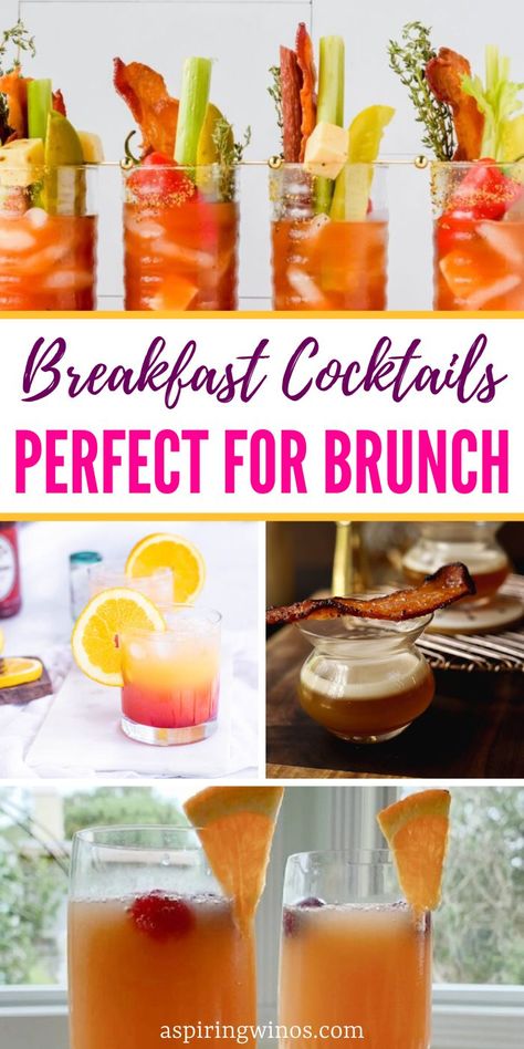 Exploring the Best Breakfast Cocktails for Weekend Brunch | Breakfast Cocktails | Breakfast Cocktail Recipes | Bunch Cocktail Ideas | Wake up in style with these breakfast cocktails #Cocktails #Breakfast #BreakfastCocktails #BrunchCocktails #Mimosas #Sunrises #BloodyMarys Best Brunch Cocktails, Breakfast Punch Alcoholic, Breakfast Cocktails Alcohol, Brunch Alcoholic Drinks, Brunch Cocktails Easy, Breakfast Drinks With Alcohol, Vodka Sunrise Recipe, Breakfast Cocktail, Breakfast Shot