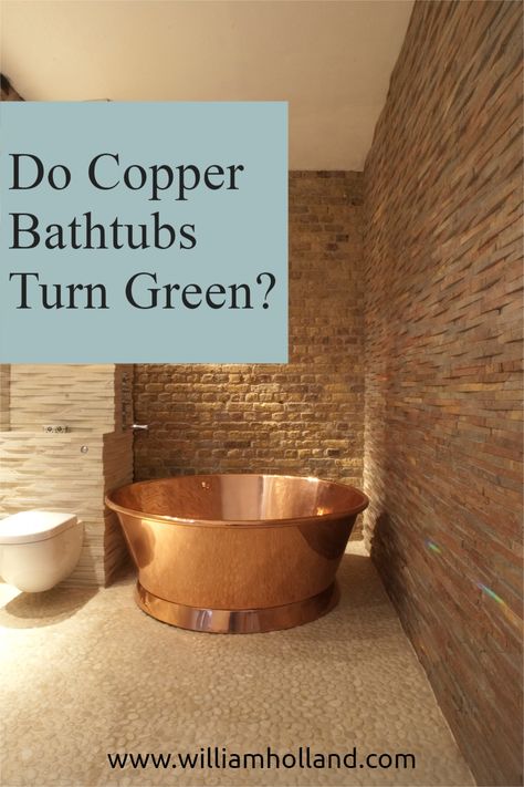 Copper Freestanding Tub, Copper Bathtubs Master Bath, Copper In Bathroom, Bathroom With Copper Tub, Copper Tub Bathroom, Copper Bath Tub, Diy Laundry Room Storage, Bathtub Replacement, Copper Soaking Tub