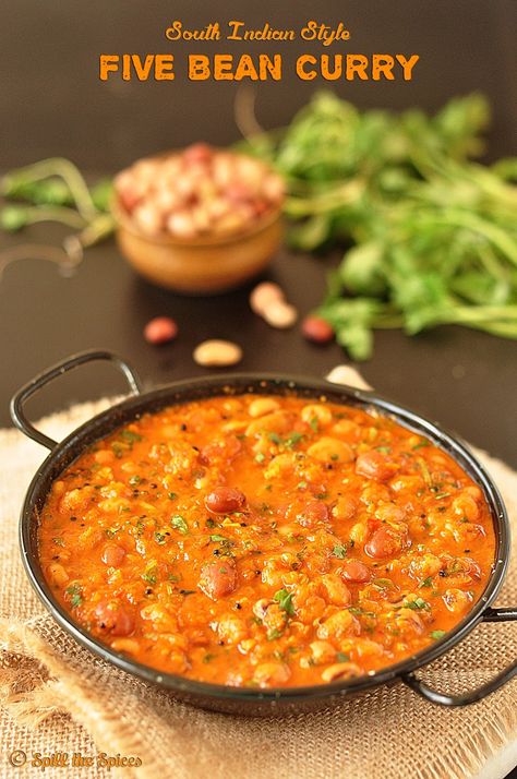 Curried Beans Recipe, Indian Beans Recipe, Bean Curry Recipe, Vegetarian Bean Recipes, Mix Vegetable Recipe, Dry Beans Recipe, Pulses Recipes, Bean Curry, Cooking Vegan