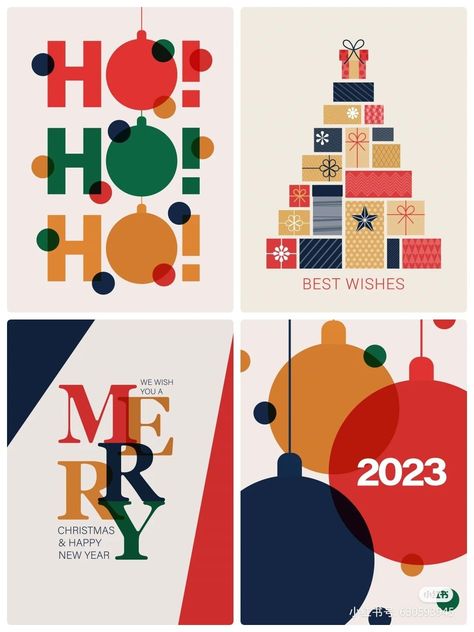 Postcard For New Year, Xmas Card Design Graphic, Christmas Cards Typography, New Year Card Design Graphics, Black Friday Graphic Design Ideas, Christmas Visual Identity, Geometric Christmas Illustration, Company Christmas Card Ideas, Festive Poster Design