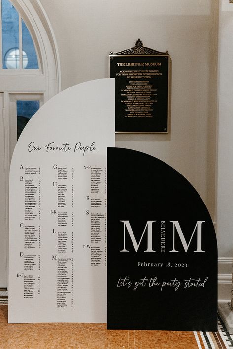 White And Black Wedding Sign, Guest Table Numbers Seating Charts, Wedding Signs Table Seating, Black And White Table Seating Chart, Seat Assignments Wedding, Wedding Guests Table Assignments, Assigned Tables Wedding Signs, Table Number Chart Wedding, Wedding Seating Chart 300 Guests