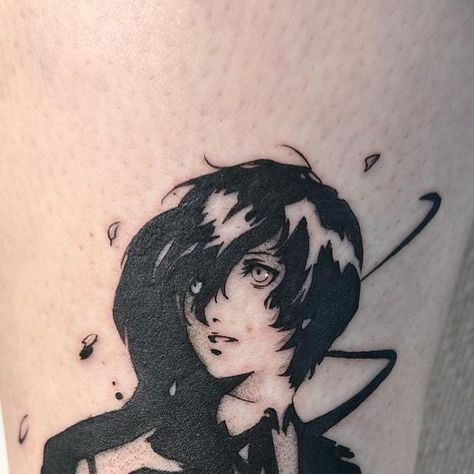 Cortland Carrillo on Instagram: "A little #persona ✌️
.
.
.
#persona5 #animetattoo #tattoo #blackwork #anime #renamamiya  #renamamiyatattoo" Black Anime Tattoos, Persona 3 Tattoo, Persona 5 Tattoo, Persona Tattoo, Ren Amamiya, Manga Tattoo, 3 Tattoo, Anime Tattoo, Gaming Tattoo