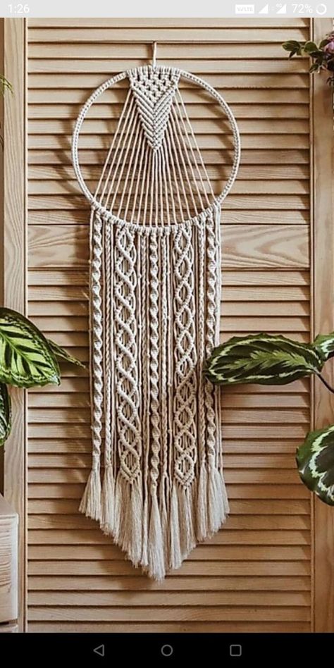 Macrame Circle, Simpul Makrame, Pola Macrame, Macrame Wall Hanging Tutorial, Plant Hanger Macrame, Macrame Wall Hanger, Macrame Plant Hanger Tutorial, Macrame Dream Catcher, Macrame Knots Pattern