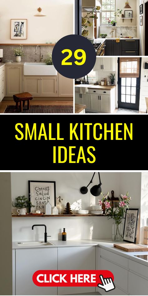 29 Small Kitchen Ideas to Maximize Your Space Elegantly - placeideal.com Maximizing Space In A Small Kitchen, Ikea Small Kitchen Ideas, Compact Kitchen Unit, Small Kitchen Decoration Ideas, Small Kitchen Units, Small Kitchen Cabinet Design, Small Kitchen Ideas On A Budget, Small Kitchen Redo, Small Kitchen Decoration