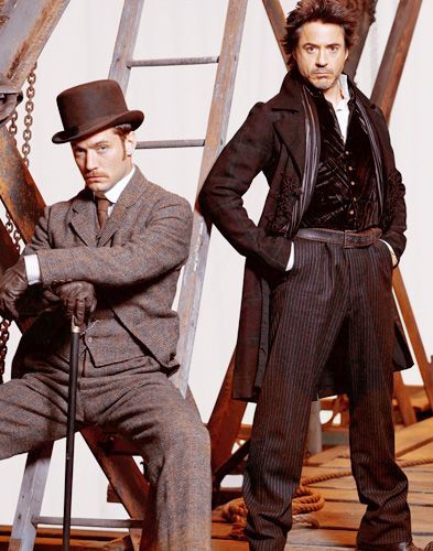 authentic fauxhemian Sherlock Holmes And Watson, Holmes And Watson, Elementary My Dear Watson, Kaptan Jack Sparrow, Guy Ritchie, Sherlock John, 221b Baker Street, Jude Law, Top Hats