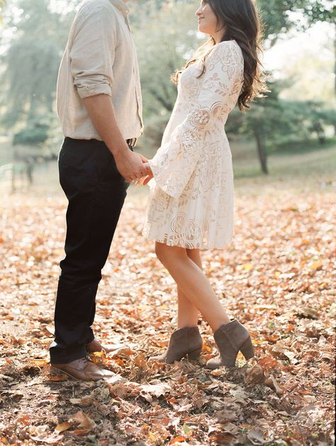 Fall NYC engagement session. Fall engagement outfit ideas. Central Park. Film Engagement session. Film Photography. White Dress. Engagement makeup. Fall Engagement Pictures Outfit Dresses, White Dress Engagement Pictures, Teenager Wallpaper, Photo Thoughts, Fall Engagement Pictures Outfit, Fall Engagement Outfits, Fall Nyc, Fall Minis, Photographer Outfit