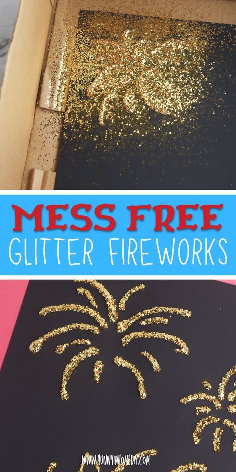 Glitter Fireworks, Bonfire Night Crafts, Fireworks Craft For Kids, 4th Of July Craft, Fireworks 4th Of July, New Year's Eve Crafts, Fourth Of July Crafts For Kids, Fireworks Craft, Fireworks Art