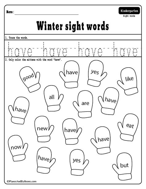 Winter sight words worksheets for your kindergarten lesson plans January Lesson Plans, Sight Word Worksheets Free, Sight Words Activities, Academic Activities, Sight Words Worksheets, Teaching Worksheets, Words Activities, Sight Words Printables, December Activities