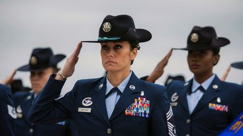 Demographics of the U.S. Military ... Air Force Dress Uniform, Air Force Dress Blues, Air Force Dress, Basic Military Training, Air Force Women, Woman Warrior, Master Sergeant, Dress Blues, Military Training