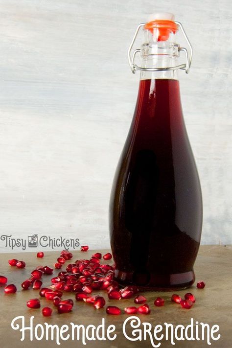 Homemade Grenadine Recipe, Grenadine Recipe, Homemade Grenadine, Homemade Liqueur Recipes, Pickle Vodka, Homemade Alcohol, Red Sugar, Homemade Liquor, Liquor Recipes