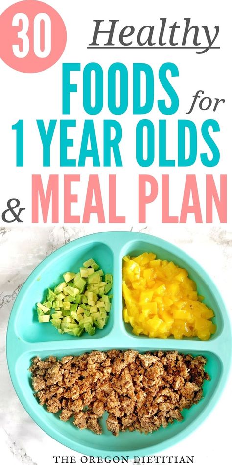 This list of healthy finger foods for 1 year olds will help you make complete, nourishing meals for your baby! Easy ideas with sample meal plan with breakfast, lunch, dinner, and snacks all included! #babyfood #babymealplan #1yearoldbaby Baby Meal Plan, Baby Lunch, Baby Breakfast, Healthy Finger Foods, Nourishing Meals, Easy Toddler Meals, Toddler Breakfast, Foods Healthy, Baby Led Weaning Recipes