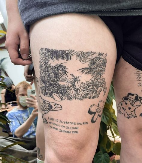 Academic Tattoo, Stardew Valley Tattoo, Valley Tattoo, Tattoos Inspo, Awareness Tattoo, Men's Small Tattoo, Sick Tattoo, Line Work Tattoo, Their Story