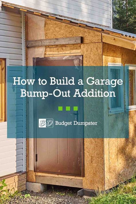 If you need to make space in your garage, consider building a bump-out addition. With our helpful guide, you can extend your garage and clear away clutter. #garageextension #bumpoutaddition #garagestorage #DIYstorage Garage Bump Out Addition, Bump Out Addition, Build Your Own Garage, Garage Laundry Rooms, Garage Extension, Garage Windows, Workshop Diy, Garage Laundry, Bump Out