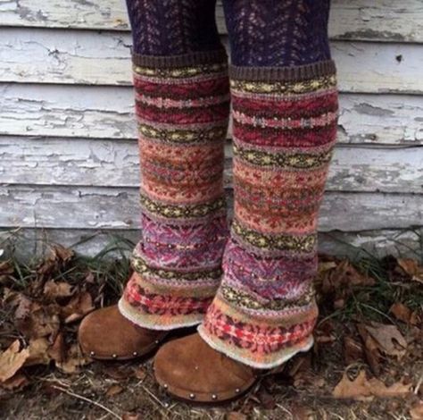 Hantverk Diy, Haine Diy, Recycled Sweater, Old Sweater, Knitted Socks, Kids Sweater, Upcycle Clothes, Leg Warmers, Fair Isle